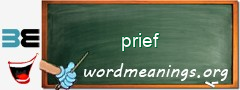WordMeaning blackboard for prief